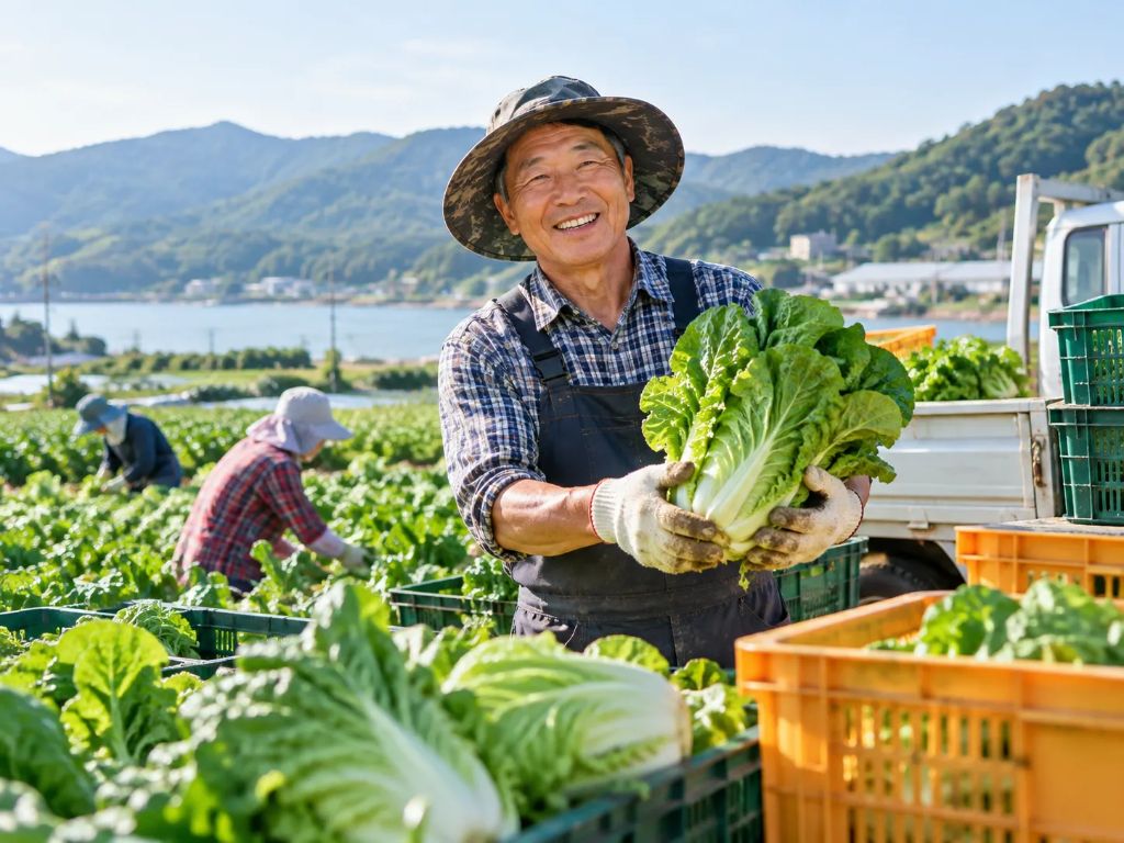 굿농수산 공급 과정 예시 산지 생산자 이미지